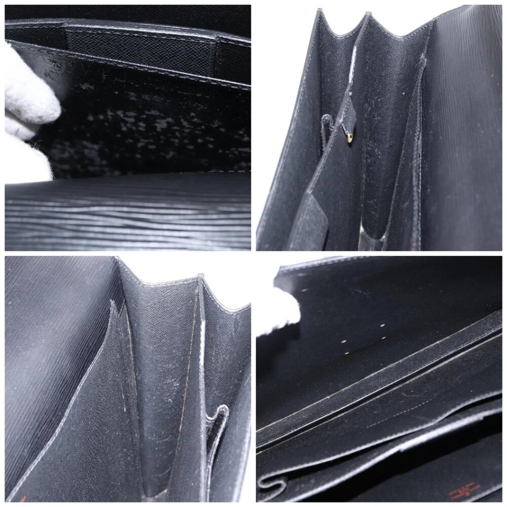 LOUIS VUITTON Epi Serviette Ambassador Business Bag Black M54412 LV Auth BA8580 - Picture 15 of 16